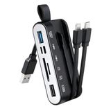 Carehabi SD-kaartlezer, USB 3.2, USB C en USB A met micro-SD- en SD-kaartsleuven, ondersteunt SDHC/SDXC/TF/MMC