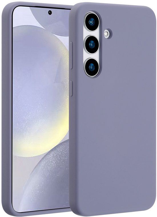 Accezz Liquid Silicone Backcover met MagSafe voor de Samsung Galaxy S25 Plus - Lavender Gray