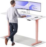 Desktronic HomePro Zit-sta Bureau Elektrisch In Hoogte Verstelbaar, 180x80 cm Roze/Wit