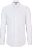 Hugo Boss BOSS Hank slim fit overhemd - popeline - wit - Strijkvriendelijk - Boordmaat: 45