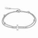 LGT JWLS Zilverkleurige Damesarmband van Edelstaal met Dubbele Ketting en Kruis