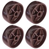 cyclingcolors 4 x wielen van kunststof, 38 mm, donkerbruin, meubelwielen, meubelwielen, meubelwielen, rolwagen, kleine