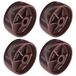 cyclingcolors 4 x wielen van kunststof, 38 mm, donkerbruin, meubelwielen, meubelwielen, meubelwielen, rolwagen, kleine