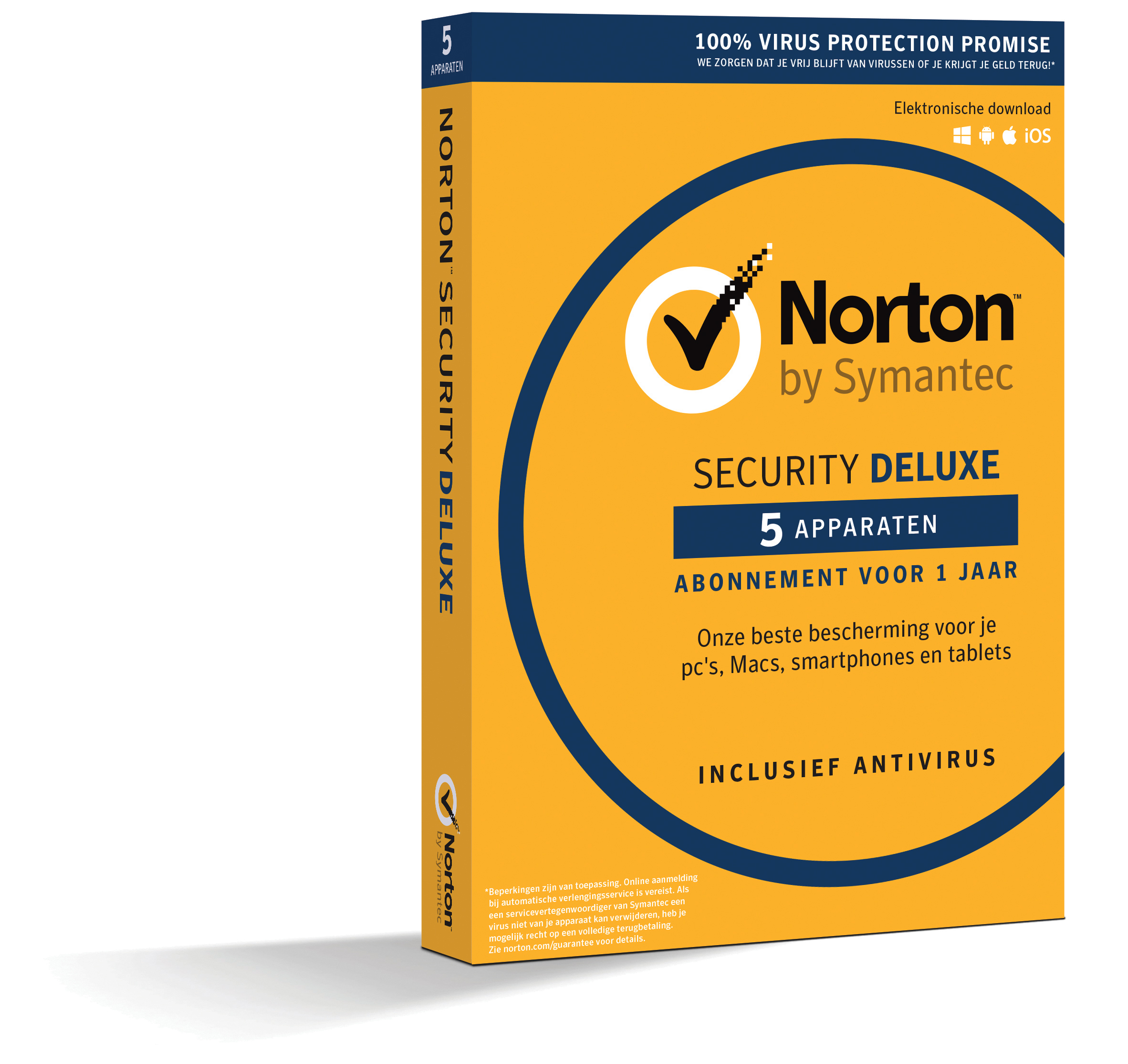 Norton Security Deluxe 5-Apparaten 1jaar 2020 - Antivirus inbegrepen - Windows | Mac | Android | iOs