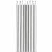 Folat - Kaarsjes Zilverkleurig 10 cm (24 stuks)