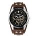 Fossil Montre Coachman pour homme, mouvement chronographe à quartz avec bracelet en cuir