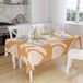 Bonamaison Tafelkleed, Anti-Mold, Sneldrogend, Waterdicht, 100% Polyester Tafellaken, Oranje, gebroken wit, 140 x 160 Cm