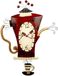 Enesco Grappig klokje grote koffiepot