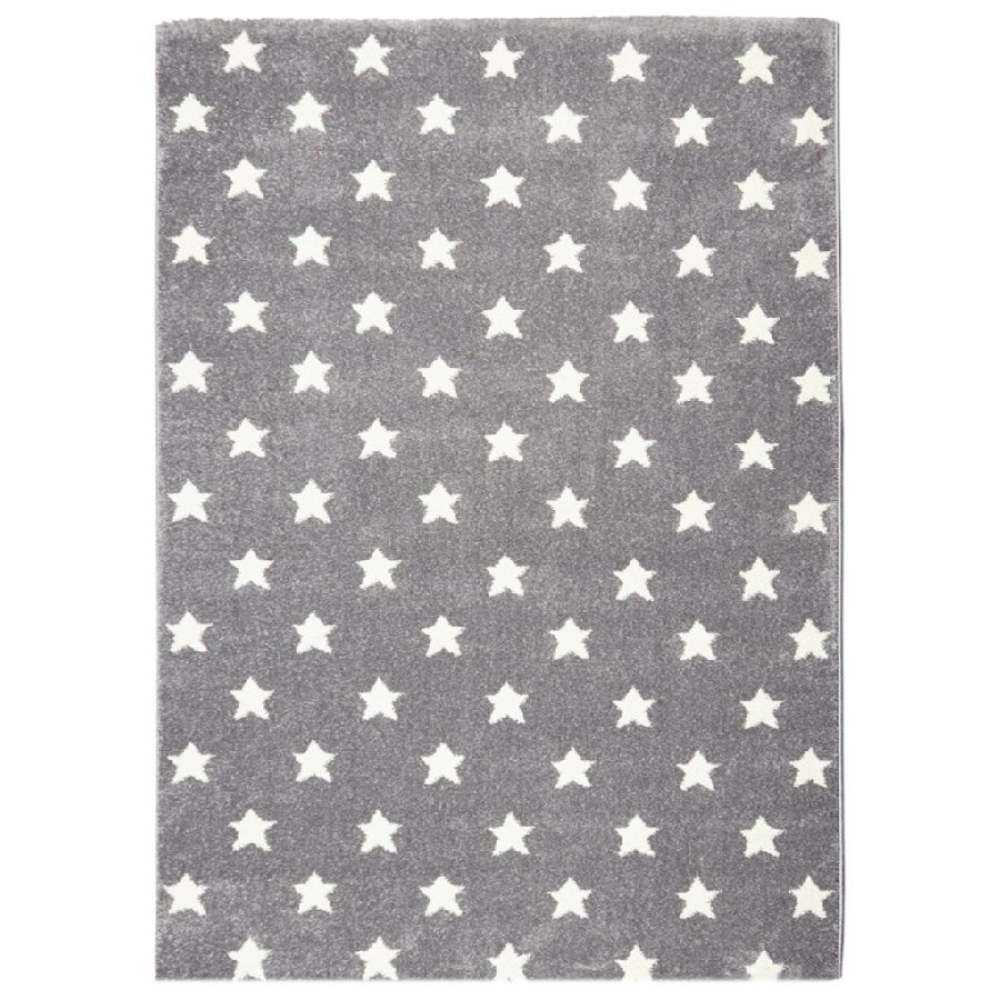 LIVONE Tapijt Happy Rugs Little Stars zilvergrijs 120 x 180 cm - Grijs