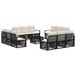 vidaXL Tuinbankenset 13 st Zwart poly rattan