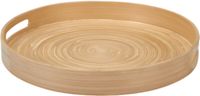 Excellent Houseware Dienblad van bamboe - Rond - D35 x H5 cm - naturel