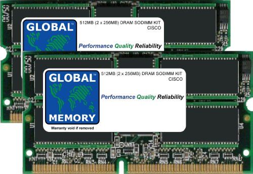 GLOBAL MEMORY 512MB (2 x 256MB) DRAM SODIMM RAM KIT FOR CISCO 12000 SERIES ROUTERS GSR LINE CARD ENGINE 3 (ISE) (MEM-LC-ISE-512)