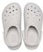 Crocs Classic Fuzz Lined Clog Instappers Senior Unisex Off White Maat 43