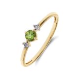 Lucardi Dames 14 Karaat gouden ring diamant 0,19ct