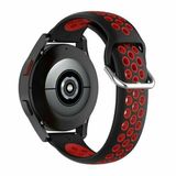 By Qubix Qubix Siliconen sportbandje met gesp - Zwart + rood - Geschikt voor Xiaomi Redmi Watch 5 Active / Redmi Watch 5 Lite