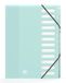 OXFORD Trieur Standard School Life A4 12 Positions Couverture Polypro Bleu pastel