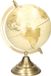 Merkloos Bellatio design Wereldbol globe - goudkleurig - 22 x 34 cm