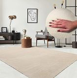 the carpet relax Moderne Pluizige Kortpolige Tapijt, Antislip-onderkant, Wasbaar tot 30 Graden, Superzacht, Bontlook, Beige, 240 x 340 cm