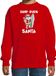 Bellatio Decorations Surf dude Santa fun Kerst sweater rood voor kinderen 98/104