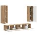 vidaXL Ensemble meuble TV 3 pc Chêne artisanal Bois d'ingénierie
