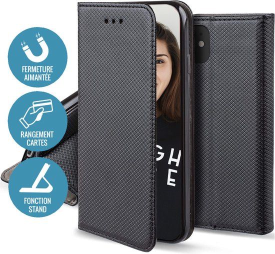 Jaym, Samsung Galaxy A25 5G Hoesje - Magnetisch Folio met Standaard, Zwart