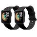 kwmobile 2x armband compatibel met Xiaomi Mi Watch Lite/Redmi Watch - Bandjes voor fitnesstracker in zwart/zwart