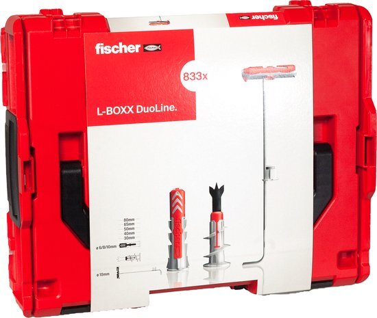 Fischer DuoLine L-BOXX 102 833-delige pluggenset in L-Boxx