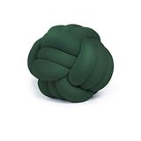 Homemania 55DK-17 decokussen knoop, groen van polyester, 45 x 45 x 42 cm