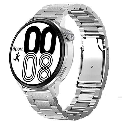 JUSHZ Smart Horloge - Smartwatch met Call Functie, Bluetooth Bellen, AI Assistent, GPS Track - Zilver2, 44x11mm