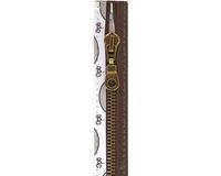 Opti Prym Ritssluiting Metaal 6mm Antiek Messing Deelbaar Donker Bruin #881 55 cm