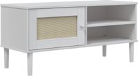 vidaXL Meuble TV SENJA 106x40x49 cm pin blanc