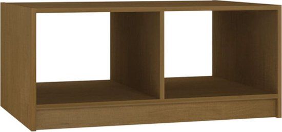 vidaXL Salontafel 75x50x33,5 cm massief grenenhout honingbruin