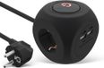 Merkloos 7-in-1 USB Stekkerblok Kubus met USB-C, USB-A en 3 Stopcontacten, 2m Kabel
