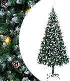 vidaXL Kunstkerstboom Groen 240 cm PVC en Staal en Kunststof