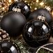 Merkloos / Sans marque Kerstballen - 20x st - zwart - glas - D6 cm - glans en mat - feestelijk elegant - kerstversiering