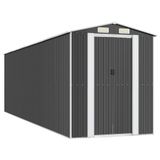 vidaXL Tuinschuur - 192x689x223 cm - Gegalvaniseerd Staal - Antracietkleurig