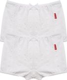Claesen's Meisjes Boxershort 2-Pack Embroidery Wit