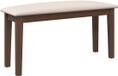 vidaXL Bank 90 cm massief hout rubber bruin
