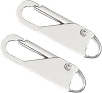 2 stuks Metalen Ritstrekker vervanger - Zilver - Ritssluiter reparatieset - rits reparatie - ritshaakje