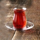 Paşabahçe Linka Turkse theeglazen 6x145 ml met schoteltjes 120 mm 12-delig transparant glas