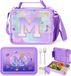 Lunchtas et boîte à lunch isolées sans marque pour enfants - Lunchbox avec 6 compartiments et couverts - Boîtes à lunch étanches pour filles et tout-petits