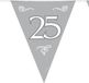 Folat Jubileum vlaggenlijnen - zilver - 6 meter - 25 jaar thema - feestartikelen