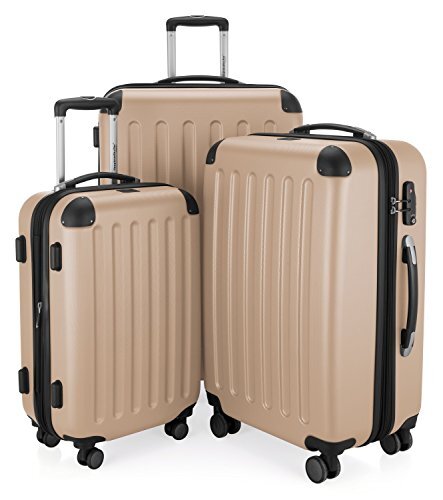 Hauptstadtkoffer - SPREE - 3-delige kofferset - handbagage 55 cm, middelgrote koffer 65 cm, grote reiskoffer 75 cm, TSA, 4 wielen, champagne
