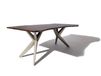 FREEFORM Table à manger 160x90 Acacia laqué Brun / Gris mat