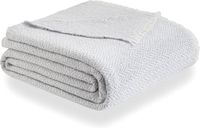 Todocama Extra zachte katoenen deken, vier seizoenen, multifunctionele sprei, banksprei, sprei, bankovertrek, lichtgrijs, 230 x 240 cm