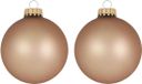 Krebs Kerstballen - Cappuccino Velvet Bruin - 16 stuks - 7 cm - Glas
