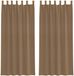 vidaXL Gordijnen voile met lussen 2 st 140x225 cm lichtbruin