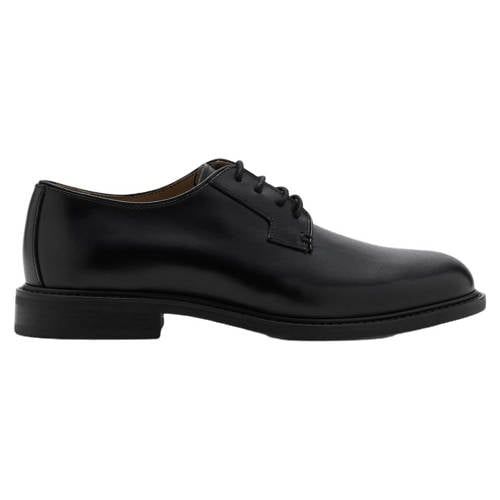 Mango Man leren veterschoenen zwart