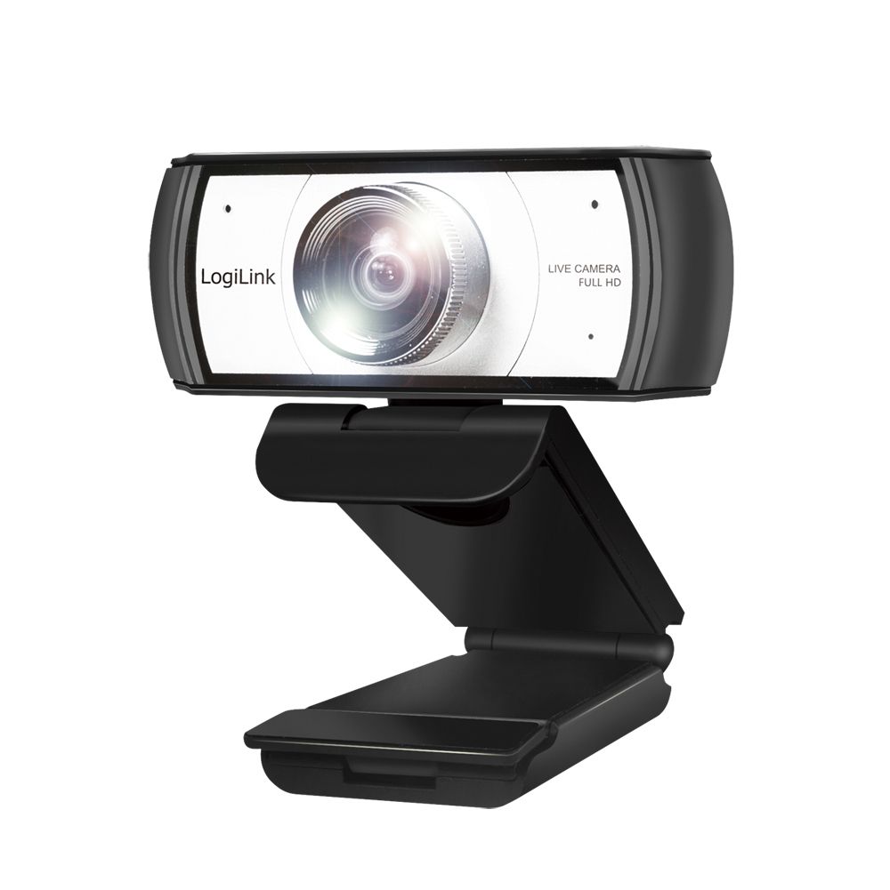 LogiLink UA0377 webcam 2 MP Full HD USB 2.0 Zwart, Zilver