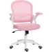 Rose Chaise de bureau ergonomique dossier en maille réglable siège rembourré 65,5 x 61,5 x 88-97,5 cm